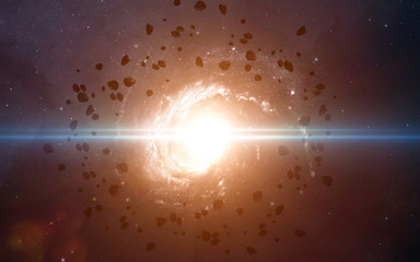 Infinite space background with nebulas and stars. This image elements furnished by NASA
