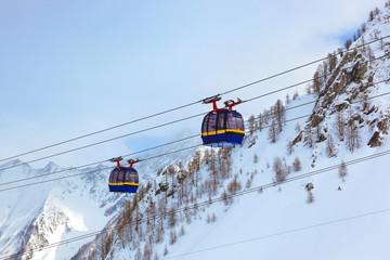 Fototapeta na wymiar Mountains ski resort Kaprun Austria