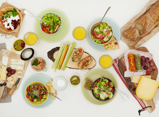 Above view of dinner table