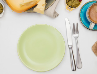 Empty plate on a dining table