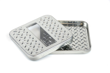 silver color steel gift card box