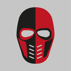 Mask of the comic book supervillain. Vector illustration