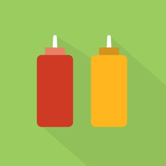 Ketchup flat icon. Ketchup flat icon art. Ketchup flat icon web