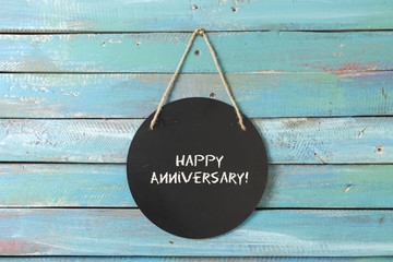 Happy Anniversary Chalk Sign