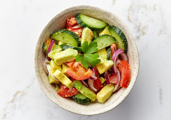 bowl of fresh vegetable salad