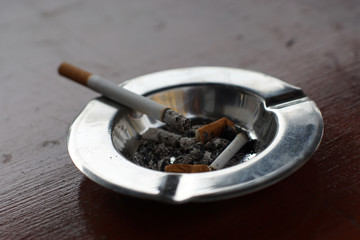 Cgarette in an ashtray