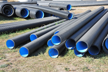 Stacked PVC pipe
