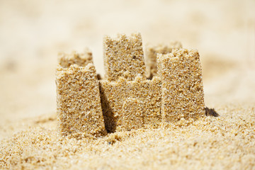 Sand Castle on Beach