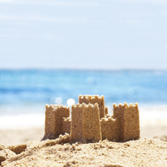 Sand Castle on Beach