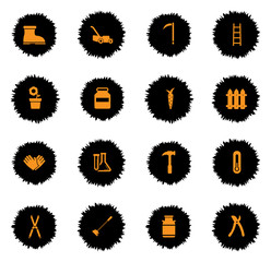 Garden tools simply icons