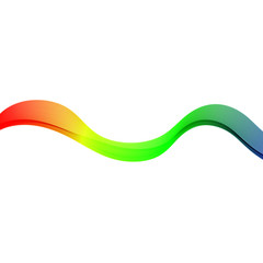 Color abstract wave. Vector illustration .