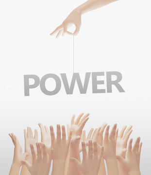 Parola potere power mani alzate 