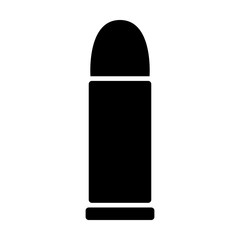 Bullet projectile ammunition cartridge flat icon for apps and websites