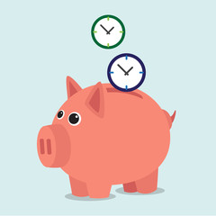 Piggy bank, time is money