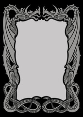 decorated frame with dragons A-4 format