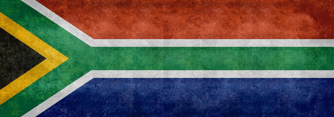 National flag of South Africa - Vintage Banner version