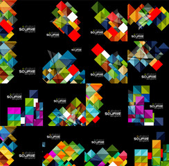 Collection of geometric banners