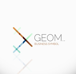 Logo, linear abstract geometric icon