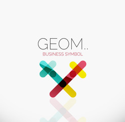 Logo, linear abstract geometric icon