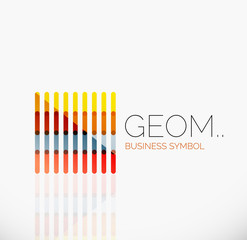 Logo, linear abstract geometric icon