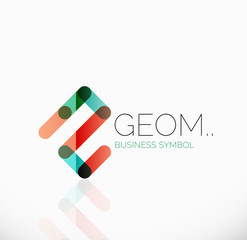 Logo, linear abstract geometric icon