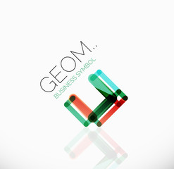 Logo, linear abstract geometric icon