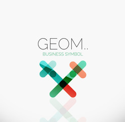 Logo, linear abstract geometric icon