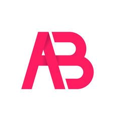 moderm minimalis initial logo AB