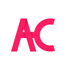 moderm minimalis initial logo AC