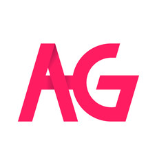 moderm minimalis initial logo AG