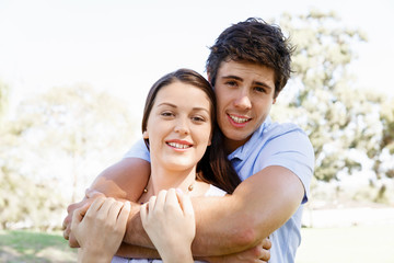 Young couple in the park