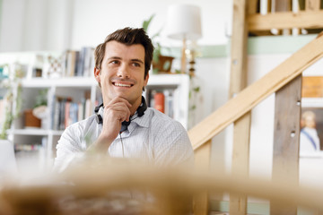 Young businessman in office