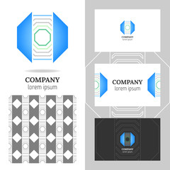 Business abstract logo, icon for your company. Graphic design editable. 