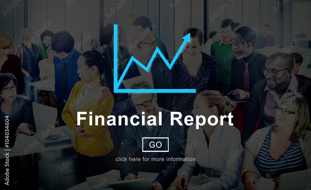 Wall mural Financial Report Finance Record Online Concept - Wall murals