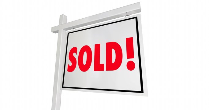 Sold House For Sale Home Real Estate Sign 4K