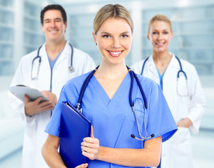 Fototapeta premium Group of hospital doctors.