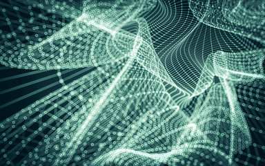 Abstract polygonal space low poly dark background