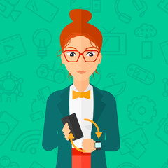 Synchronization of smartphone and smartwatch.