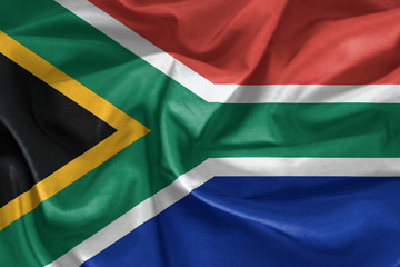 Waving South Africa Flag