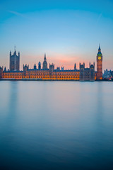 Fototapeta na wymiar Big Ben and Houses of parliament at dusk in London