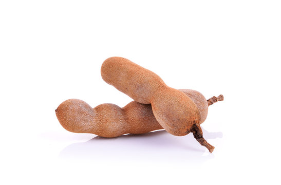 Tamarind on white background