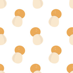 Flat design mushrooms seamless pattern background.
