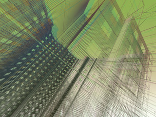 3d render abstract modern architecture background