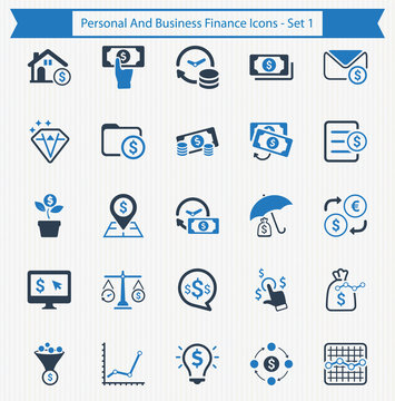 Personal & Business Finance Icons - Set 1