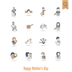 Fototapeta premium Happy Mothers Day Icons