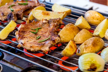 Photo sur Plexiglas Grill / Barbecue Steak de porc au grill