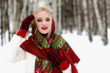 beautiful girl in a headscarf