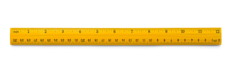 Yellow wooden ruler - Powered by Adobe