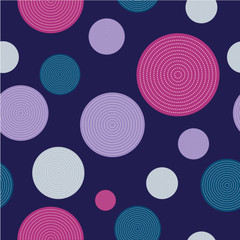 Seamless decorative vector background with circles. Print. Cloth design, wallpaper.