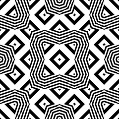 Design seamless monochrome geometric pattern